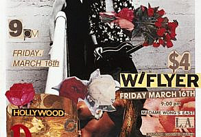 An original flyer featuring Axl Rose and Izzy Stradlin